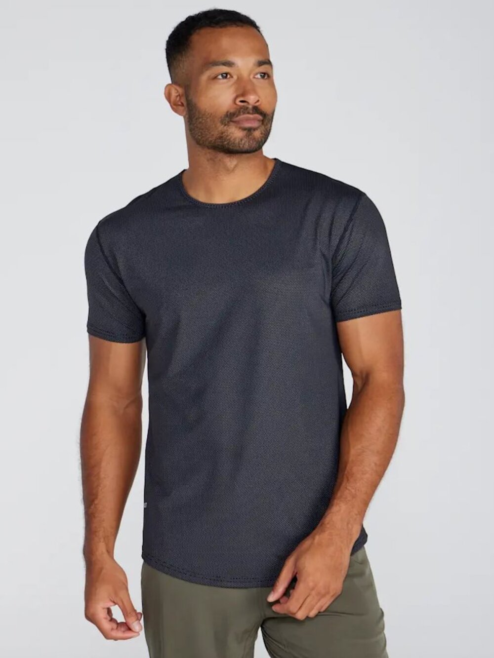 BYLT Basics Men's Pulse Short Sleeve Drop-Cut Shirt Black XXL NWT